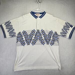 Vintage Antigua Polo Shirt Mens XXL 90s All Over Print Multicolor Abstract USA
